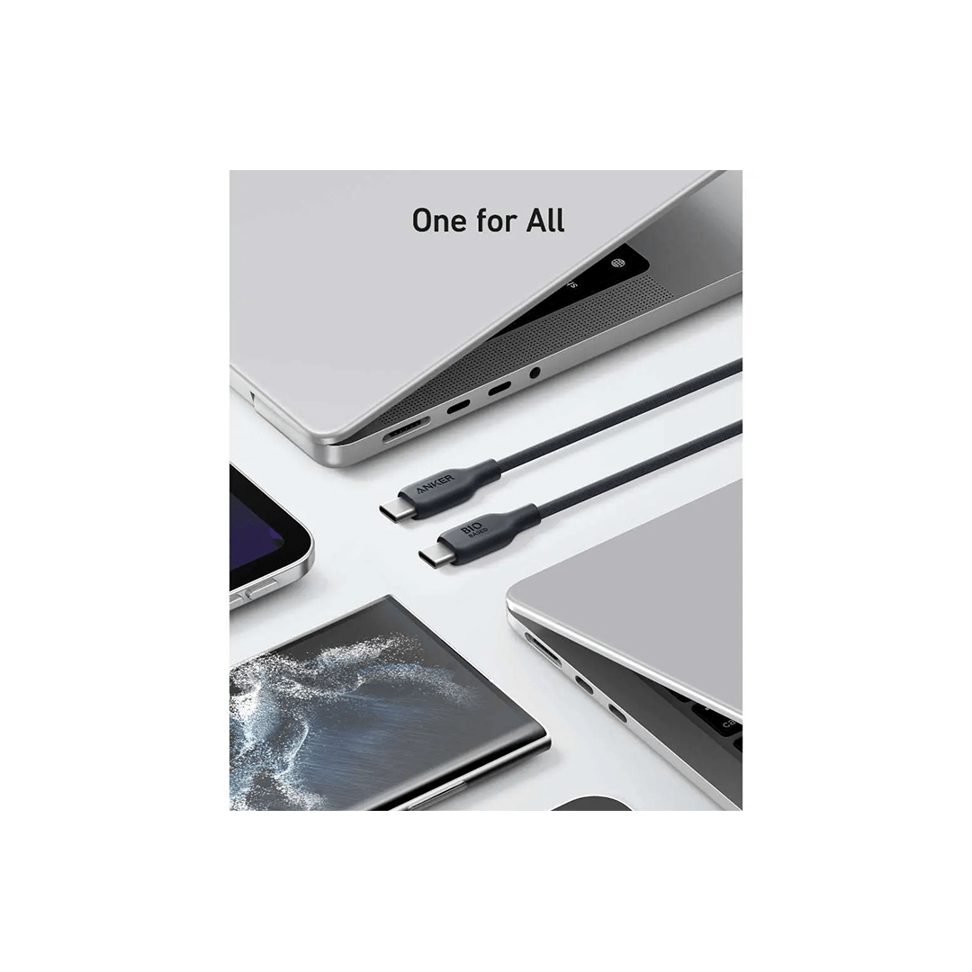 Anker 544 USB C Cable 100W Type C to Type C Cable 3ft - Black in Qatar Anker 544 USB C Cable 100W Type C to Type C Cable 3ft - Black in Qatar